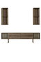 Hanah Home Mueble TV Nogal y Negro 180cm